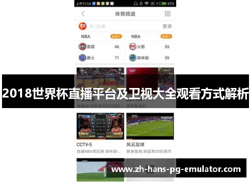 2018世界杯直播平台及卫视大全观看方式解析
